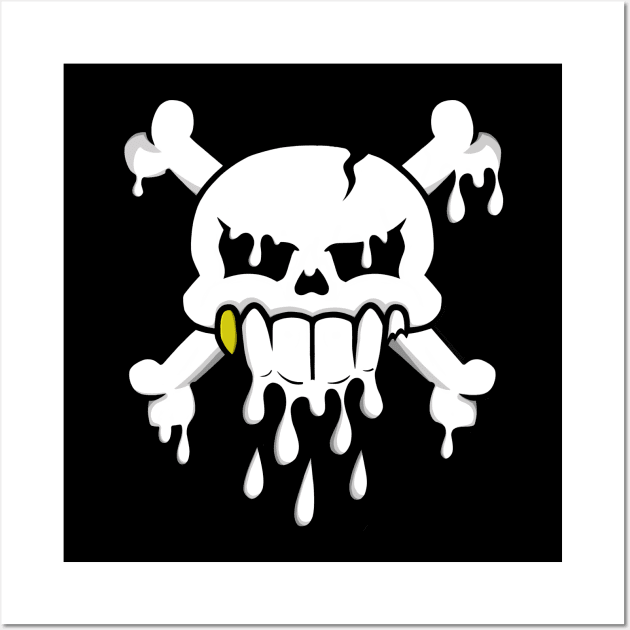 Melting skully Wall Art by Hoofster